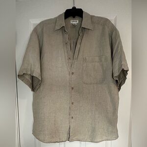 Claiborne Men’s 100% Linen Short Sleeve Shirt - Size Large